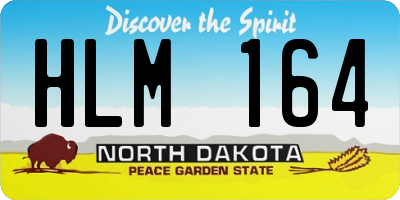 ND license plate HLM164