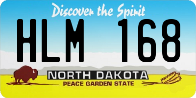 ND license plate HLM168