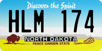 ND license plate HLM174