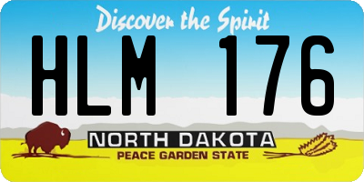 ND license plate HLM176