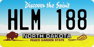 ND license plate HLM188
