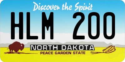 ND license plate HLM200