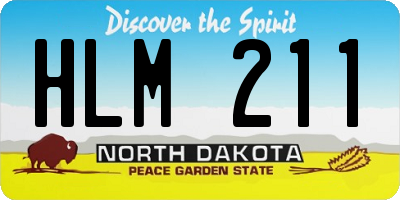 ND license plate HLM211