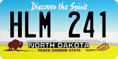 ND license plate HLM241