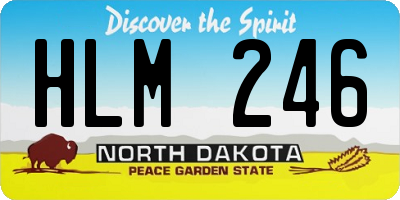 ND license plate HLM246