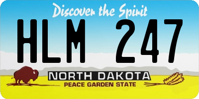 ND license plate HLM247