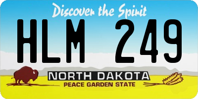 ND license plate HLM249