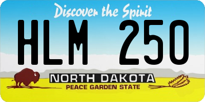 ND license plate HLM250