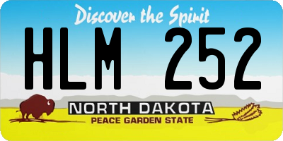 ND license plate HLM252