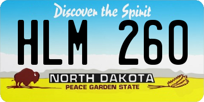 ND license plate HLM260