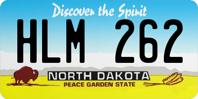 ND license plate HLM262