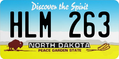 ND license plate HLM263