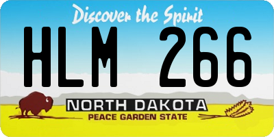 ND license plate HLM266