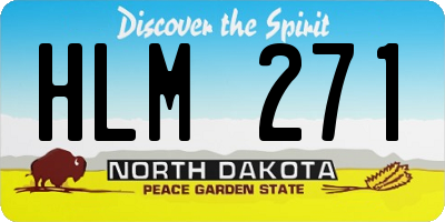 ND license plate HLM271