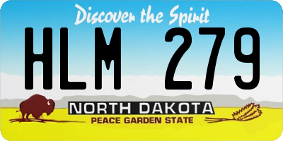 ND license plate HLM279