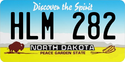 ND license plate HLM282