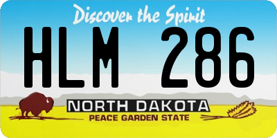 ND license plate HLM286