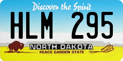 ND license plate HLM295