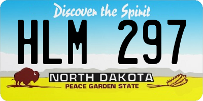 ND license plate HLM297