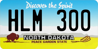 ND license plate HLM300