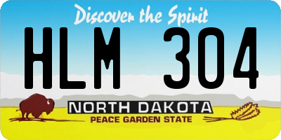 ND license plate HLM304