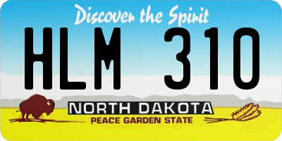 ND license plate HLM310