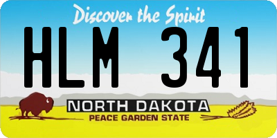 ND license plate HLM341