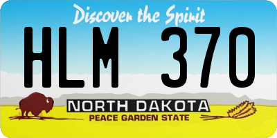 ND license plate HLM370