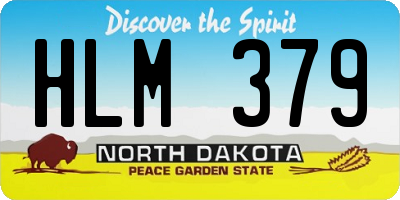 ND license plate HLM379