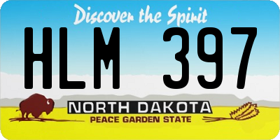 ND license plate HLM397