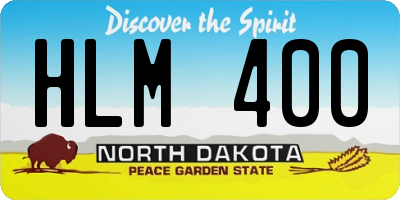 ND license plate HLM400