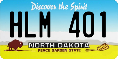 ND license plate HLM401