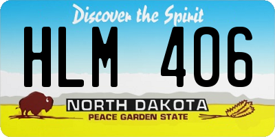 ND license plate HLM406