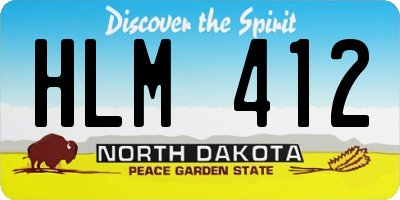 ND license plate HLM412