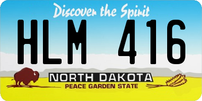 ND license plate HLM416