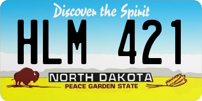 ND license plate HLM421