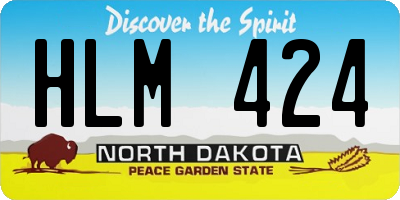 ND license plate HLM424