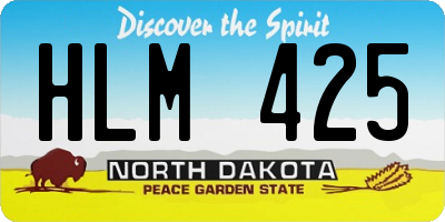 ND license plate HLM425