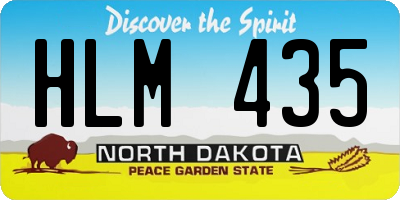 ND license plate HLM435