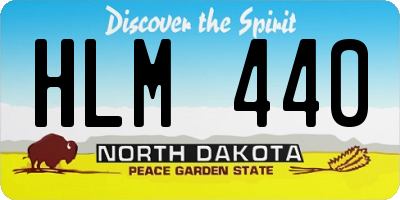 ND license plate HLM440