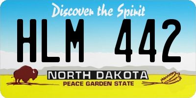 ND license plate HLM442