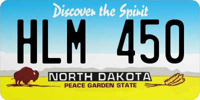 ND license plate HLM450