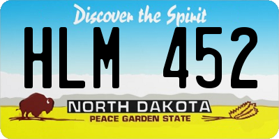 ND license plate HLM452