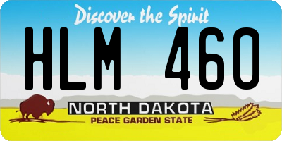 ND license plate HLM460