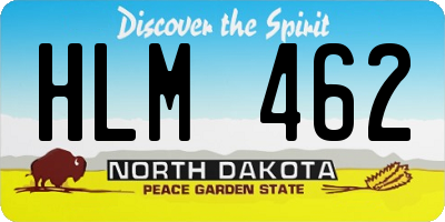 ND license plate HLM462