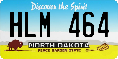 ND license plate HLM464