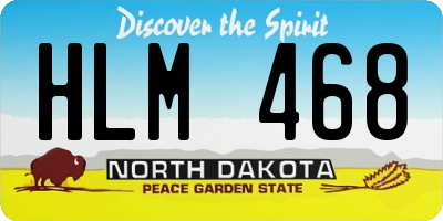 ND license plate HLM468