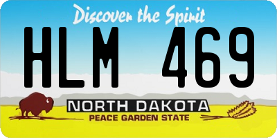 ND license plate HLM469