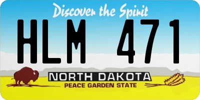 ND license plate HLM471