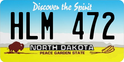 ND license plate HLM472